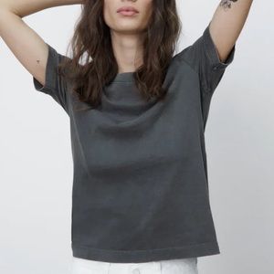 ZARA | Washed Rib Tee